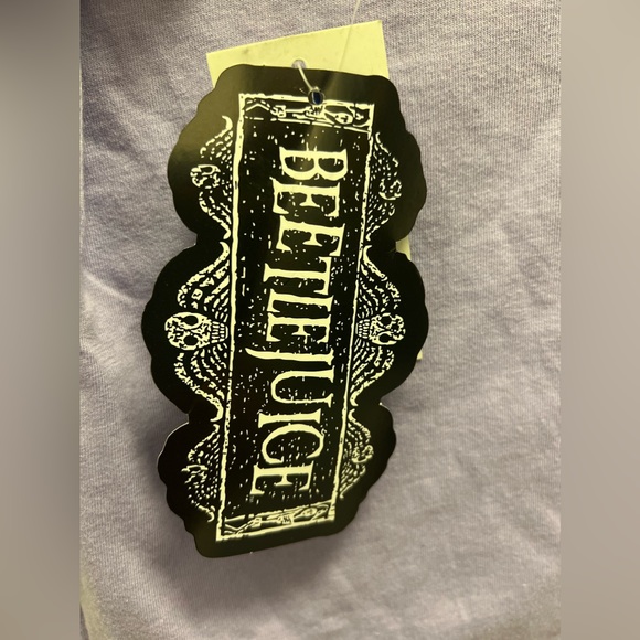 Beetlejuice Boys Medium It's Showtime Purple Shirt Halloween movie,New With Tags - Picture 4 of 4